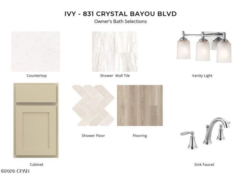 Sample of building materials used in homes in Breakfast Point East, Panama City Beach (Image 7).