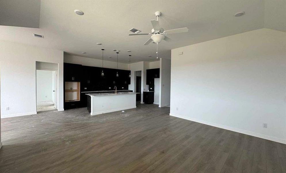 Open Kitchen-Living Room Construction Progress