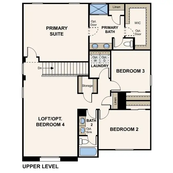 2D floor plan layout of this home in North Copper Canyon, Surprise, AZ (Image 4).