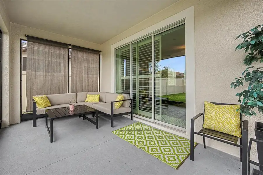 Exterior details and patio area of a home in Mirada Active Adult, San Antonio (Image 4).
