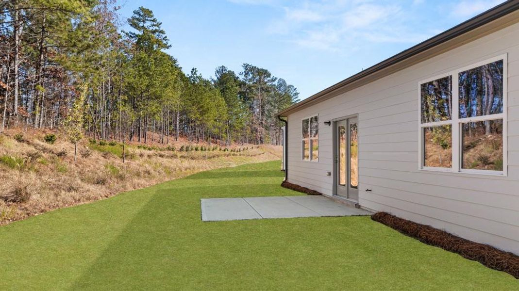 Exterior details and patio area of a home in Northwoods at Mirror Lake, Villa Rica (Image 23).