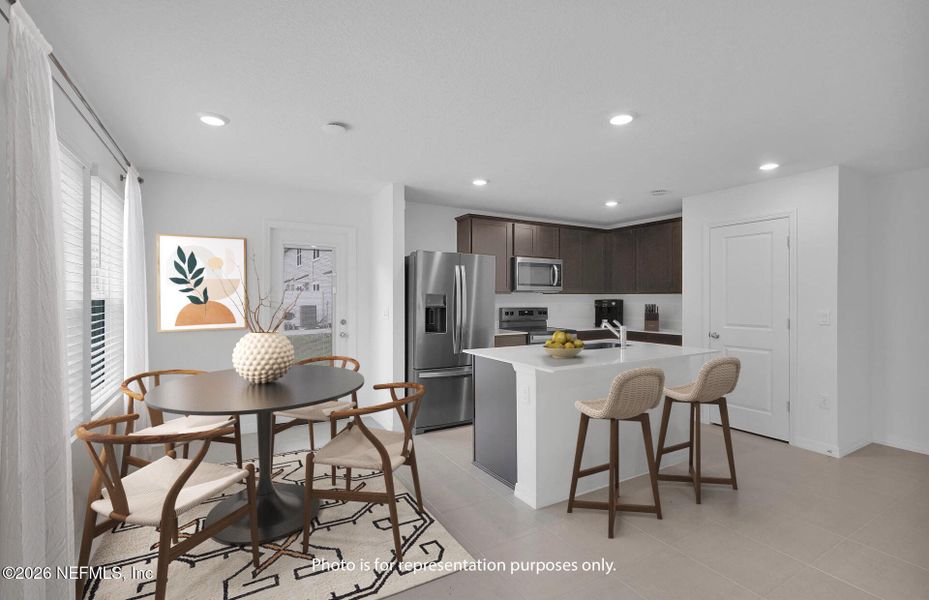 Furnished interior view inside a new home in , Jacksonville (Image 10).