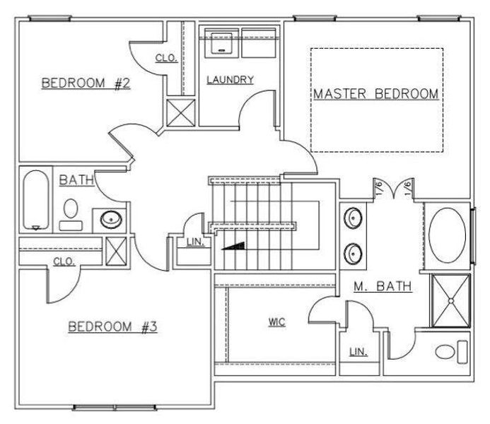 2D floor plan layout of this home in Benson Estates, Dallas, GA (Image 5).