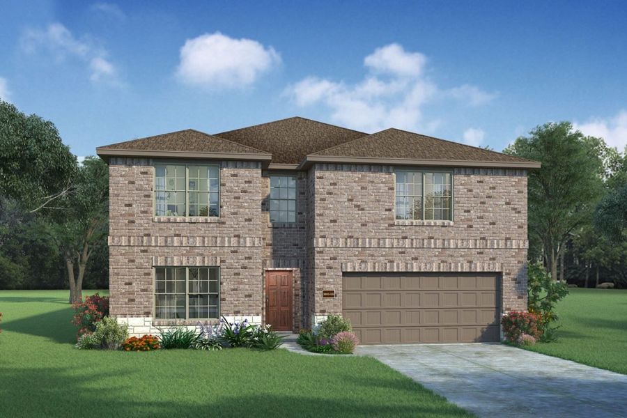 Representative exterior photo of a completed home built from the Boxwood III Trinity Grove Signature by Brohn Homes in Trinity Grove, Spring, TX (Image 15).