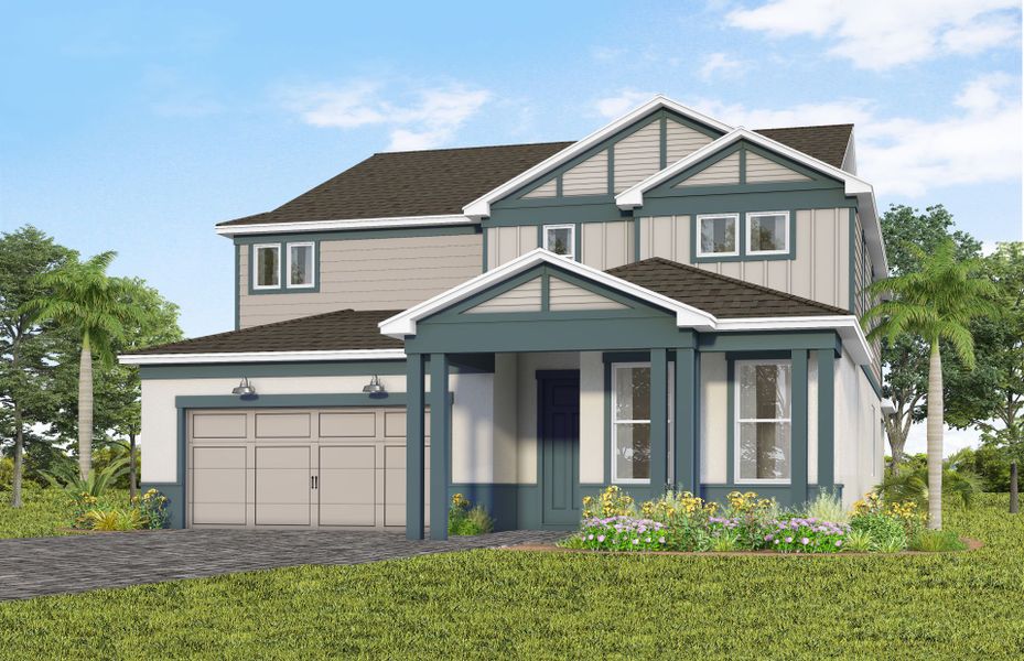 Representative exterior photo of a completed home built from the Scarlett by Pulte Homes in Lakehaven Estates, Clermont, FL (Image 2).