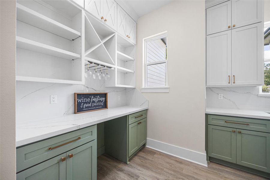 Just Off the Kitchen You Walk Straight into this Gorgeous Built-In Wine Bar and Butler's Pantry.