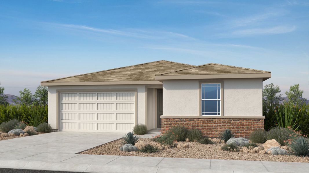 Representative exterior photo of a completed home built from the Ashton by Taylor Morrison in Artisan at Asante Vista Collection, Surprise, AZ (Image 11). Representative exterior photo of a completed home built from the Ashton by Taylor Morrison in Artisan at Asante Vista Collection, Surprise, AZ (Image 11).