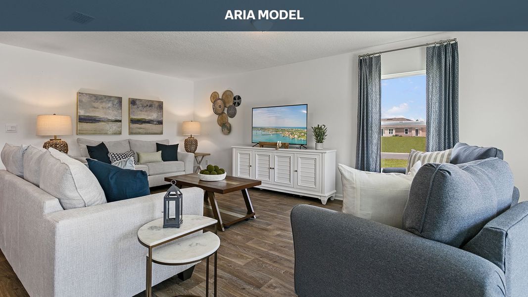 Representative furnished interior of a home built from the Aria by D.R. Horton in Sawmill Branch Express, Palm Coast (Image 12).