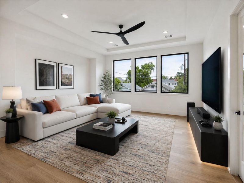 Game room (virtual staging)