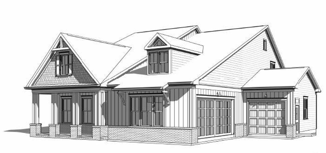 Exterior rendering of this home design in , Waleska, GA (Image 3).