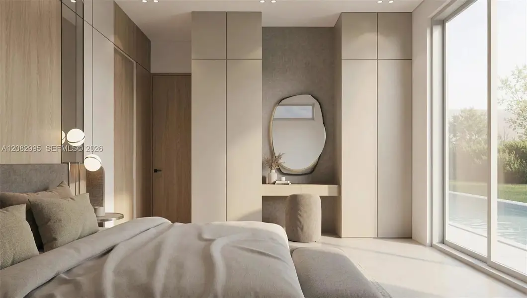 Furnished interior view inside a new home in , Miami Springs (Image 14).