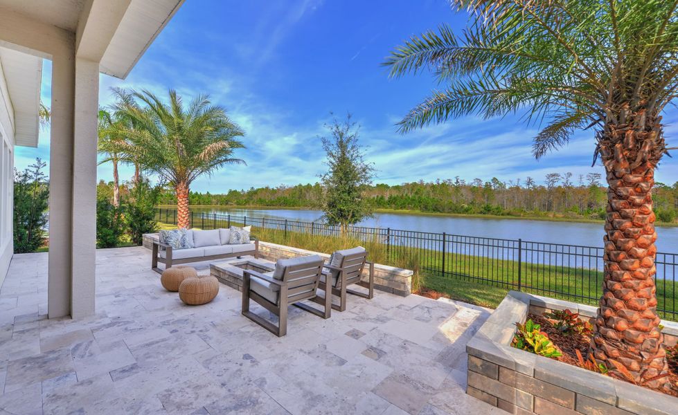 Exterior details and patio area of a home in Mosaic, Daytona Beach (Image 3).