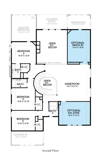 2D floor plan layout for the Westwood by Landon Homes in Dominion Estates, Frisco, TX (Image 20).