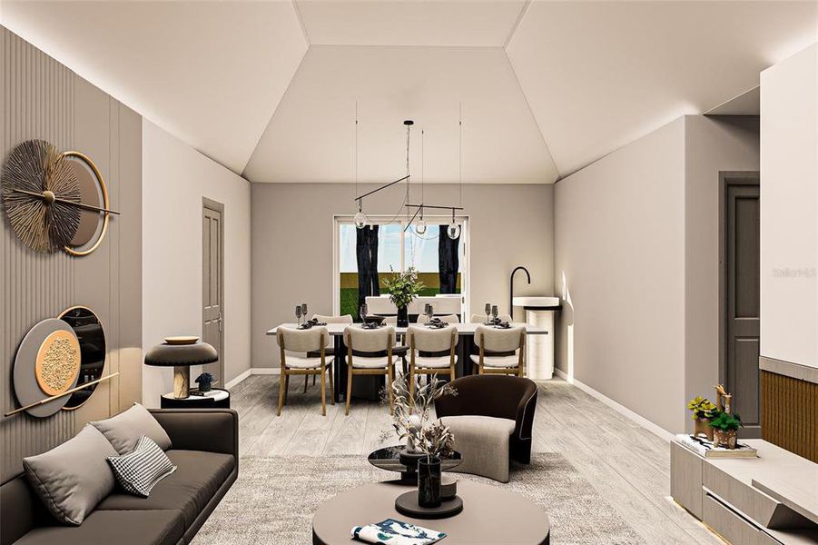 Furnished interior view inside a new home in , Dunnellon (Image 6).