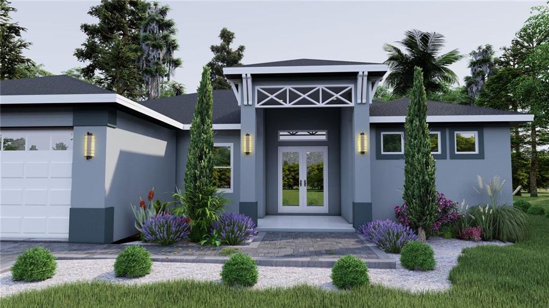 Exterior details and patio area of a home in , North Port (Image 1).