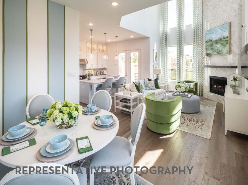 Furnished interior view inside a new home in Bridgeland Central, Cypress (Image 24).