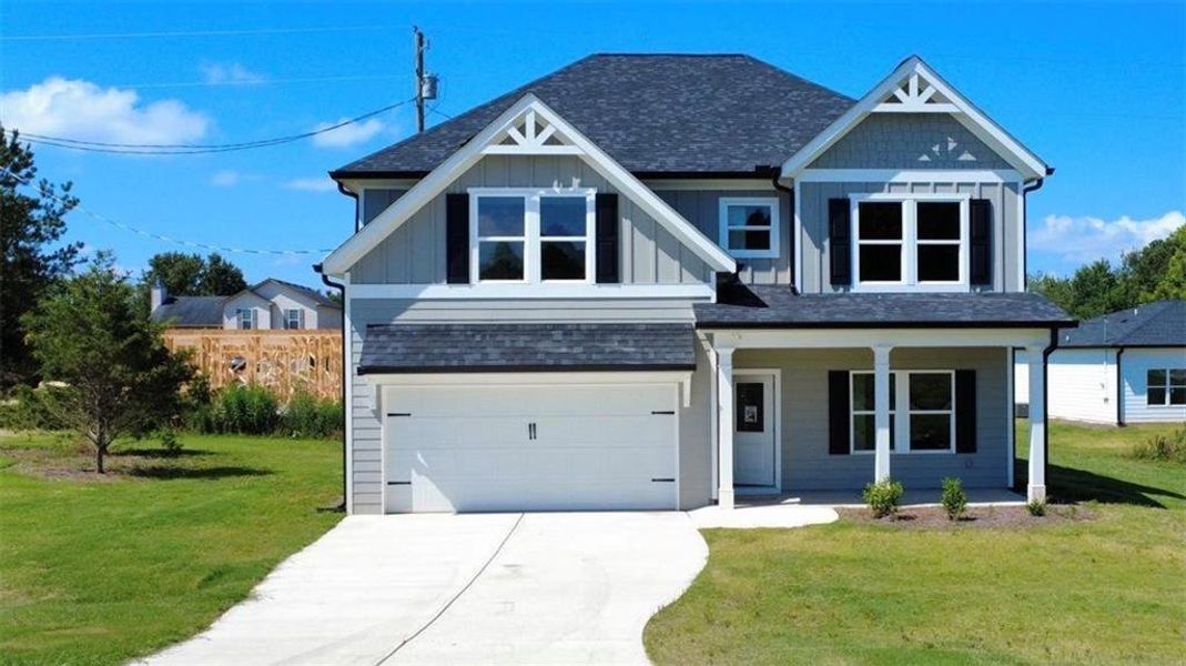 Front exterior of a new home in , Lavonia, GA, highlighting curb appeal (Image 20). Front exterior of a new home in , Lavonia, GA, highlighting curb appeal (Image 20).