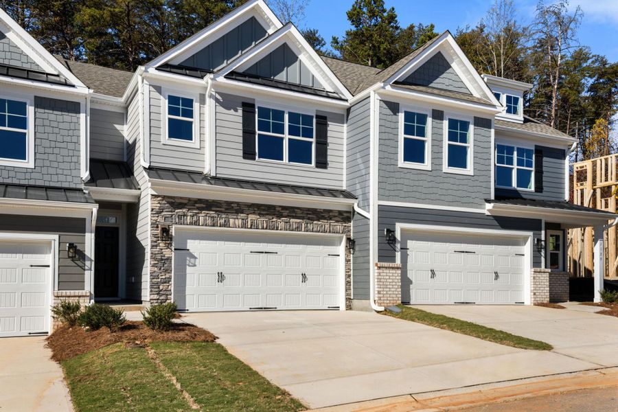 Front exterior of a new home in Harbor Crossing, Greensboro, NC, highlighting curb appeal (Image 24).
