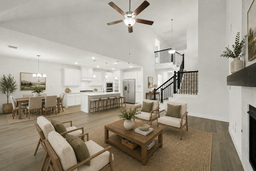 Furnished interior view inside a new home in Stone Eagle, Azle (Image 9).