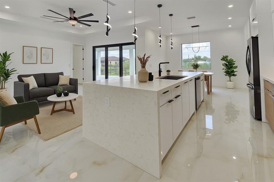 Furnished interior view inside a new home in , Cape Coral (Image 7).