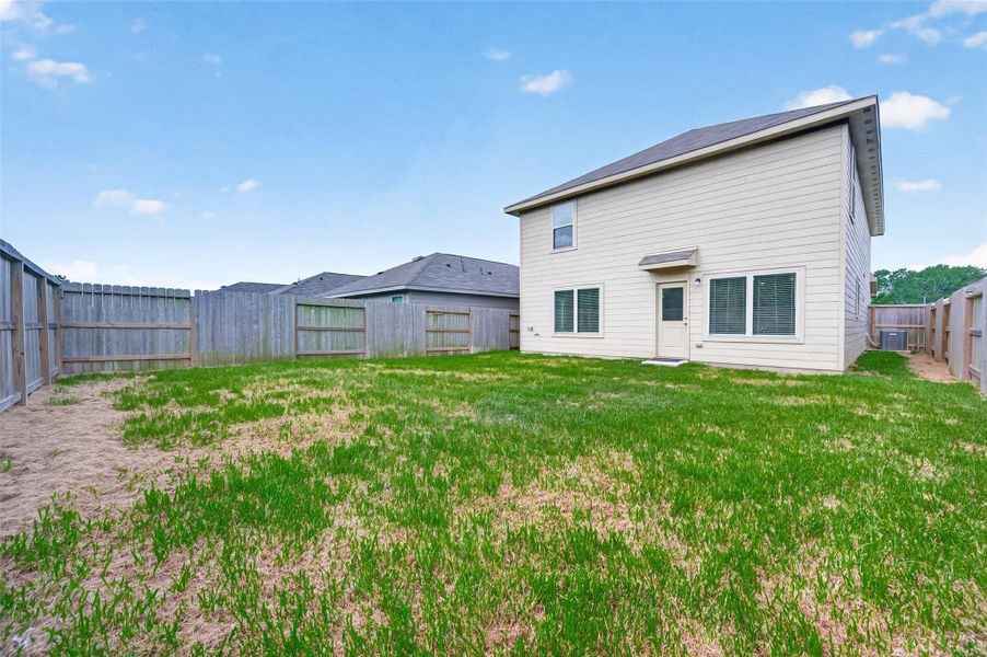 Ample space in the backyard to entertain friends and family. Ample space in the backyard to entertain friends and family.