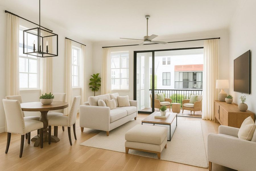 Soaring 12ft ceilings in this stunning and unique corner unit with countless windows and epic 10ft glass sliding trifold doors that lead to your oversized balcony Soaring 12ft ceilings in this stunning and unique corner unit with countless windows and epic 10ft glass sliding trifold doors that lead to your oversized balcony