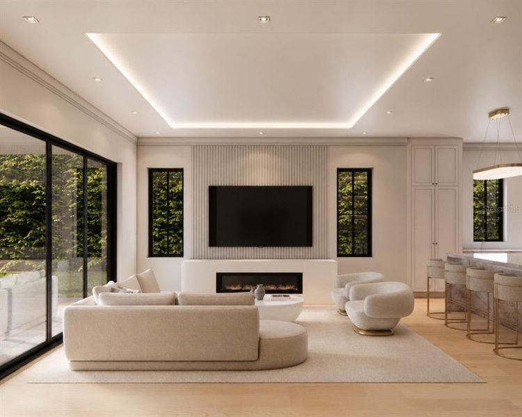 Furnished interior view inside a new home in , Orlando (Image 10).