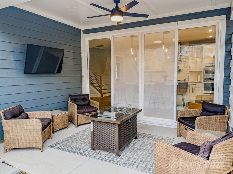 Exterior details and patio area of a home in , Mooresville (Image 3).
