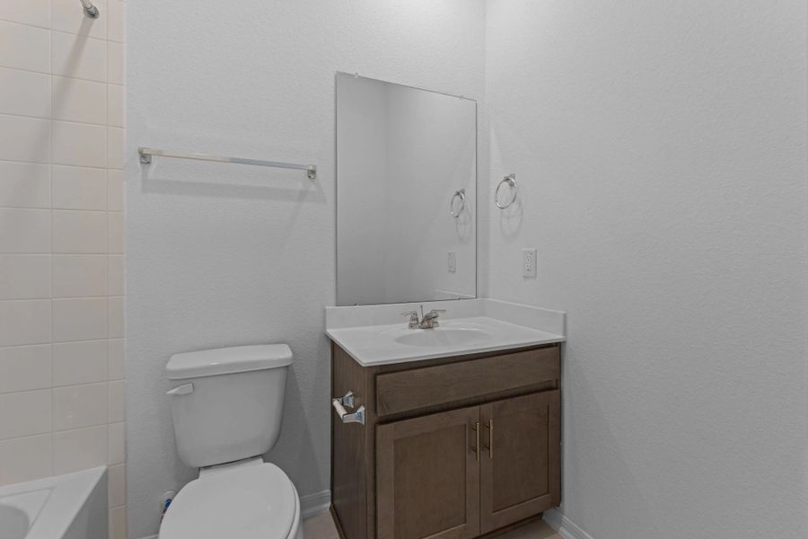 Private bath. Note: Sample product photo. Actual exterior and interior selections may vary by homesite. Photo may be virtually staged