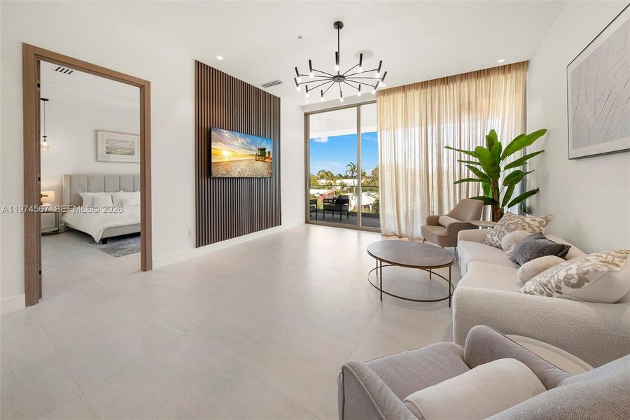 Furnished interior view inside a new home in , Delray Beach (Image 13). Furnished interior view inside a new home in , Delray Beach (Image 13).