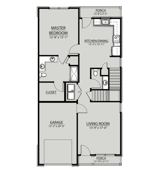 2D floor plan layout of this home in Saddlebrook, Murfreesboro, TN (Image 2). 2D floor plan layout of this home in Saddlebrook, Murfreesboro, TN (Image 2).