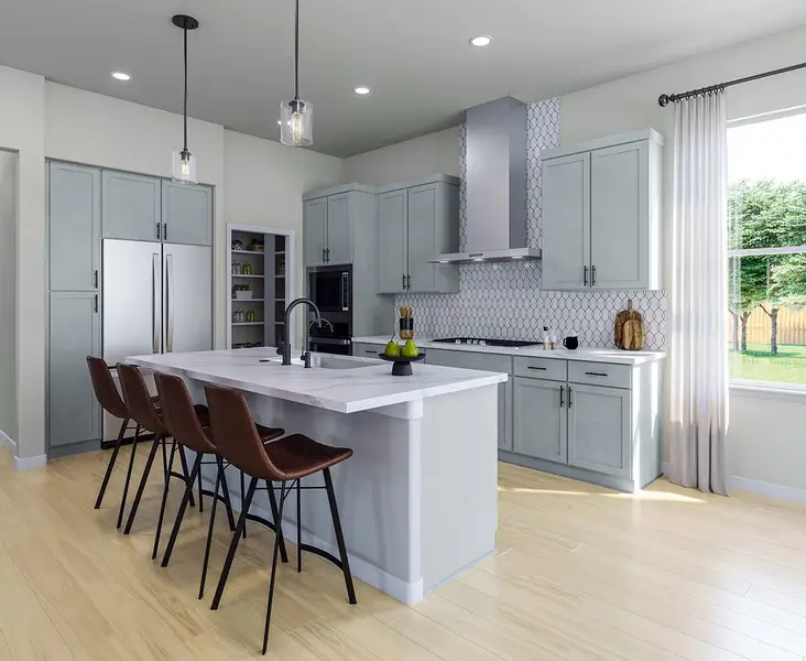 Furnished interior view inside a new home in Arbor Collection at Heritage, Dripping Springs (Image 8).