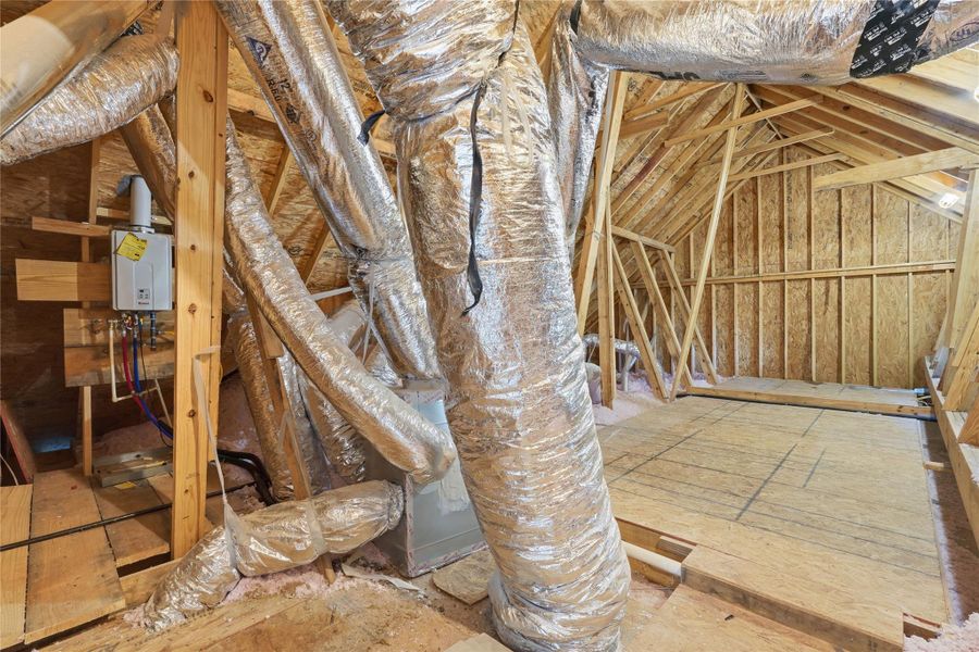 Walk in attic on the second floor has plenty of space for storage or for adding on to the home. Talk to the builder about your ideas for future usage. Walk in attic on the second floor has plenty of space for storage or for adding on to the home. Talk to the builder about your ideas for future usage.
