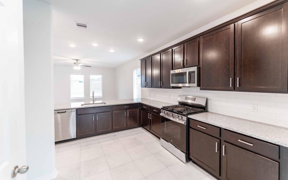 Furnished interior view inside a new home in Pecan Estates, Crosby (Image 3). Furnished interior view inside a new home in Pecan Estates, Crosby (Image 3).