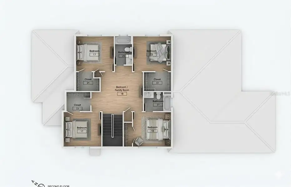 2D floor plan layout of this home in , Tampa, FL (Image 4).
