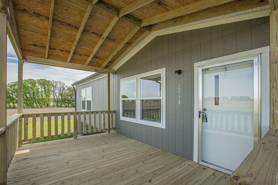 Exterior details and patio area of a home in , Sunset (Image 23).