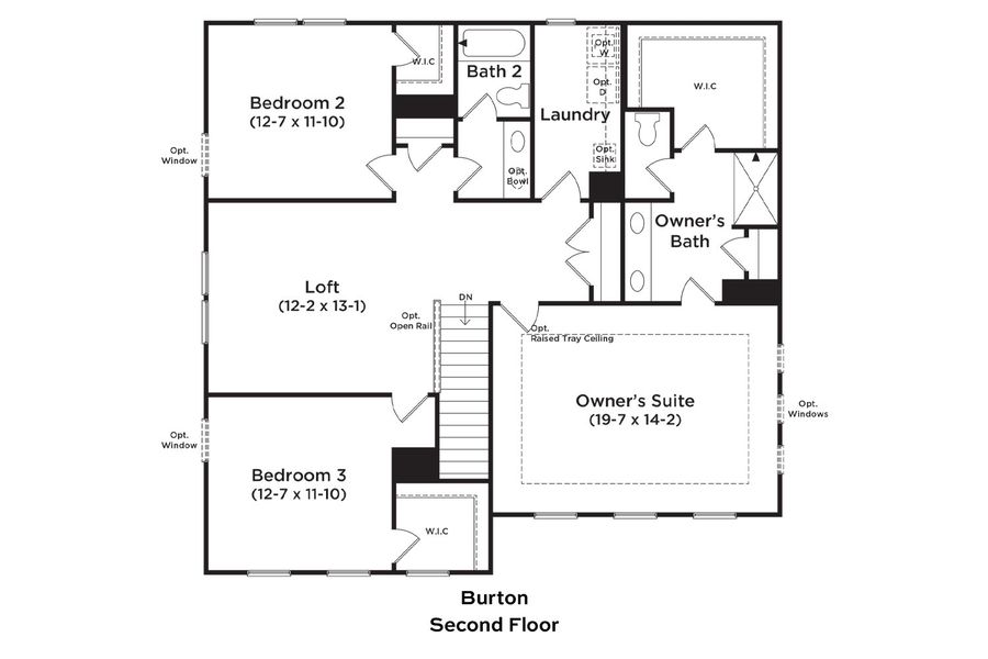 2D floor plan layout for the Burton by DRB Homes in Owen Park, Gibsonville, NC (Image 24). 2D floor plan layout for the Burton by DRB Homes in Owen Park, Gibsonville, NC (Image 24).