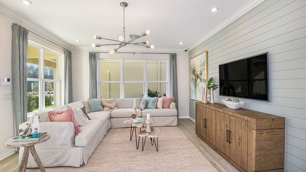 Representative furnished interior of a home built from the Newberry by Taylor Morrison in Harvest at Ovation, Winter Garden (Image 8).