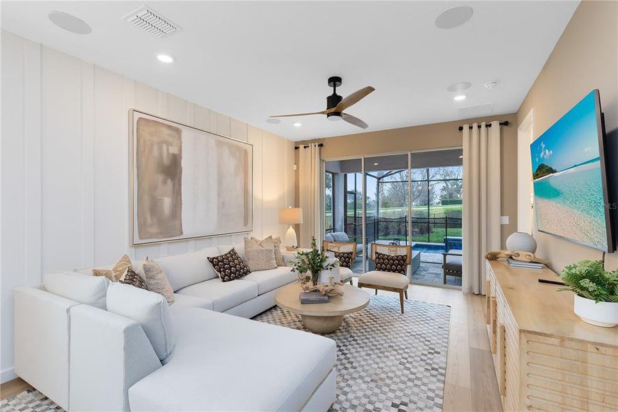 Furnished interior view inside a new home in Del Webb Twin Lakes, St. Cloud (Image 10).