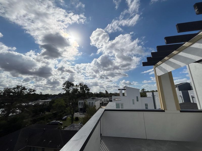Exterior details and patio area of a home in , Houston (Image 2).