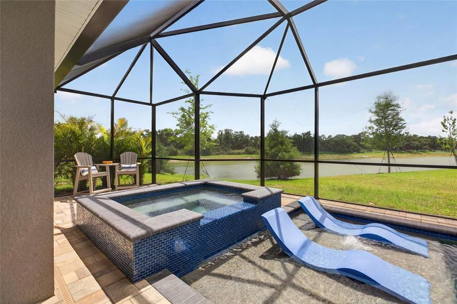 Exterior details and patio area of a home in Seaire, Parrish (Image 27).