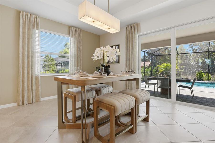 Furnished interior view inside a new home in Wellen Park Golf & Country Club, Venice (Image 24).