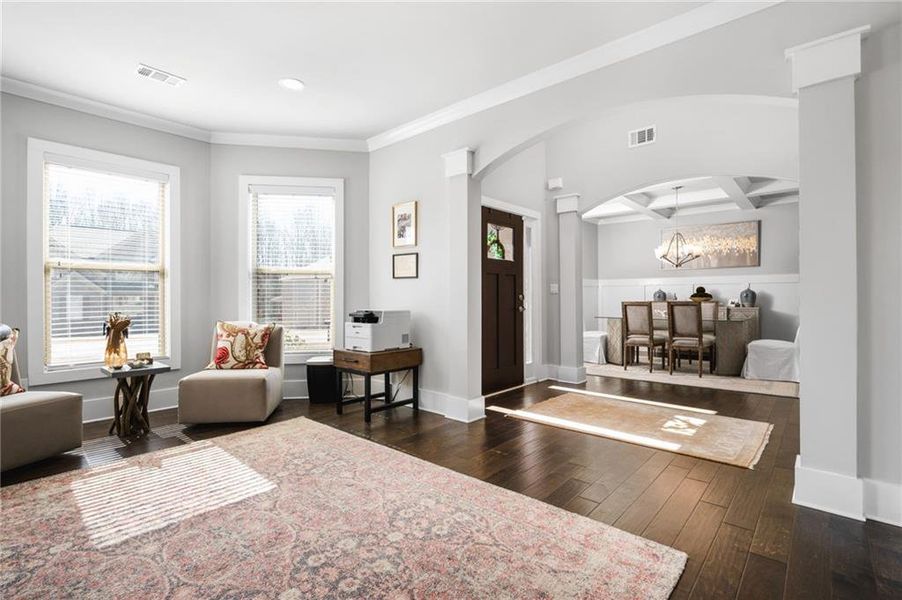 Furnished interior view inside a new home in Sierra Lake, Cumming (Image 8). Furnished interior view inside a new home in Sierra Lake, Cumming (Image 8).