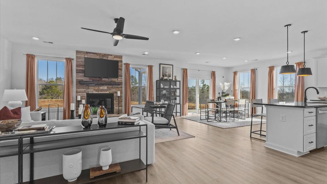 Representative furnished interior of a home built from the Wakefield by DRB Homes in Wells Crossing, Seneca (Image 8).