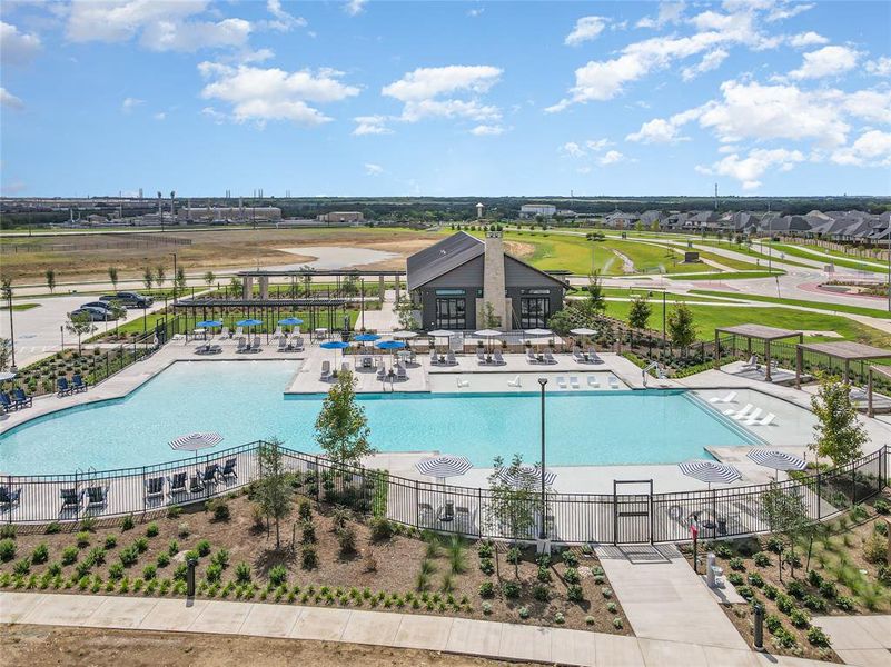 Resort style swimming pool