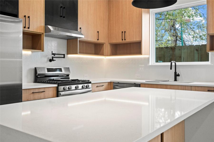 Island Countertop and Under cabinetry lighting