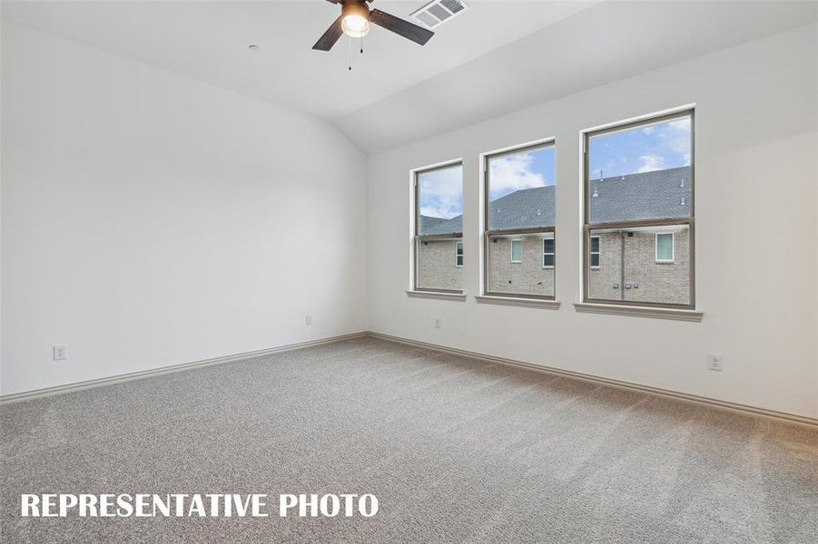 An owner's suite that offers gorgeous finishes, high ceilings, tons of natural light....our Boyd floor plan has it all!  REPRESENTATIVE PHOTO