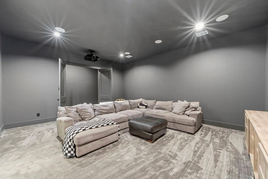 Huge Media room with plush carpet Huge Media room with plush carpet