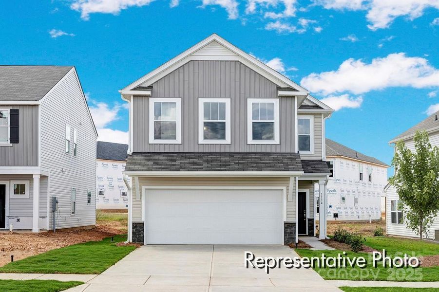 Front exterior of a new home in Autumn Ridge, High Shoals, NC, highlighting curb appeal (Image 21).