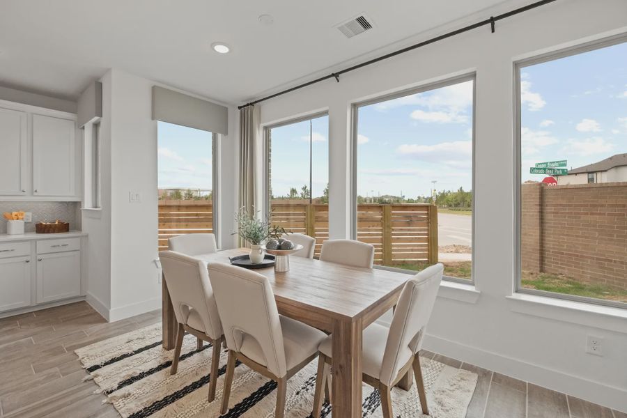 Representative furnished interior of a home built from the Capeside by Chesmar Homes in Elyson Courtyard Collection, Katy (Image 5).